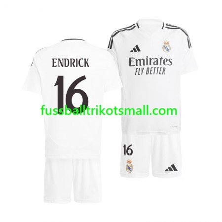 Fußballtrikots Real Madrid ENDRICK 16 Kinder 2024-2025 Kurzarm Heimtrikotsatz kaufen